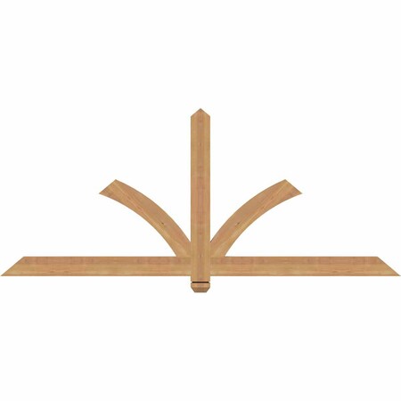 Ekena Millwork Redmond Smooth Timber Gable Bracket, Western Red Cedar, 72"W x 30"H x 1 1/2"D x 3 1/2"F, 10/12 Pitch GBW072X30X0204RED00SWR